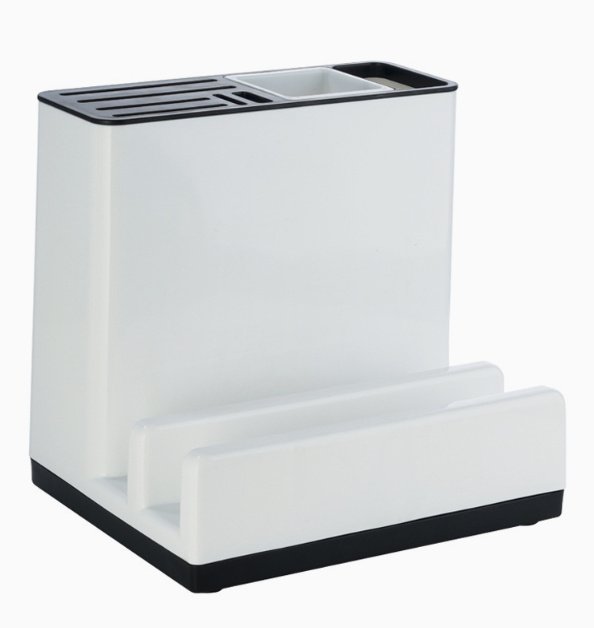 Support de rangement pour couteaux et ustensiles – Organisateur plastique pratique pour cuisine et plan de travail