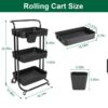 Chariot de rangement mobile 3 niveaux – Organisateur multifonction avec roulettes