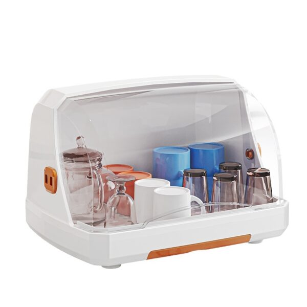 Boîte de Rangement pour Tasses avec Couvercle – Organisateur en Plastique Anti-Poussière 7L