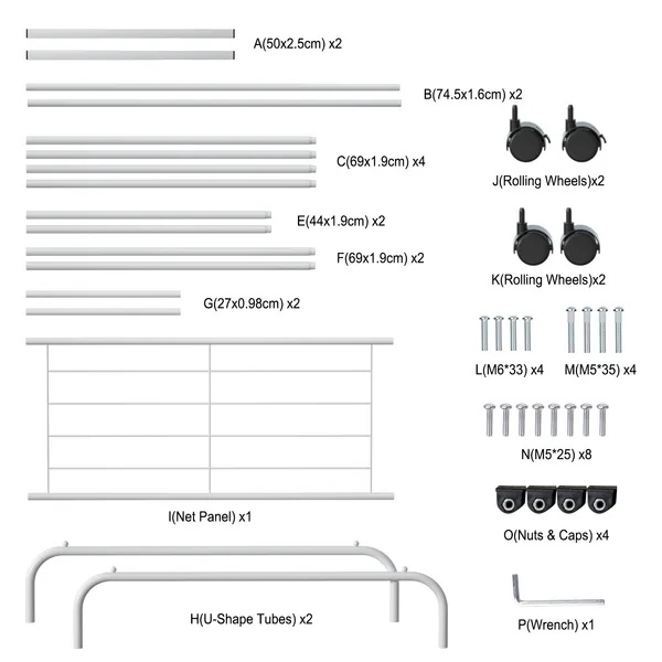 Portant à Vêtements Double Rail avec Roulettes – Organisateur de Rangement Robuste pour Vêtements, Chaussures et Accessoires