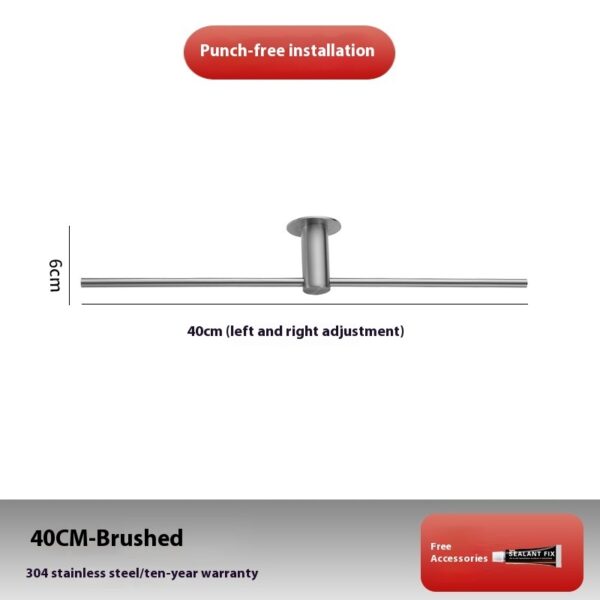 Porte-Serviettes de Salle de Bain en Acier Inoxydable – Fixation Sans Perçage, Style Luxe Léger