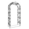 Arche de Jardin Noire en Acier 240 cm – Support pour Plantes Grimpantes, Roses & Décoration Extérieure