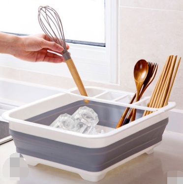 Égouttoir à Vaisselle Pliable – Rangement Compact et Organisateur de Cuisine