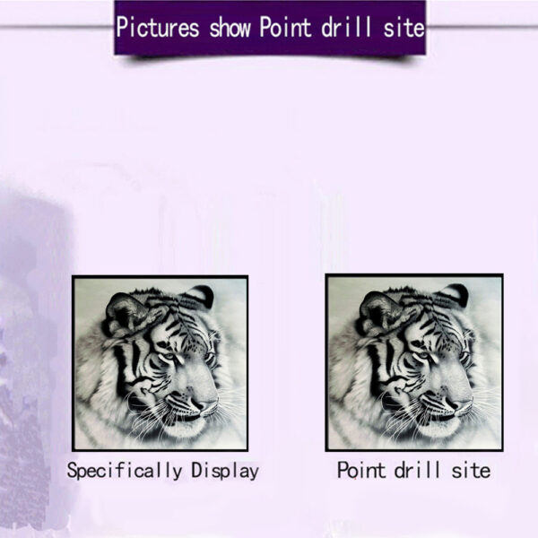 Décoration Murale Tigre Rayé en Diamond Painting – Art Moderne pour Chambre & Salon