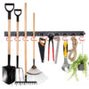 Support Mural Métallique pour Outils – Porte-Outils Garage et Jardin avec 5 Crochets (Charge Lourde)