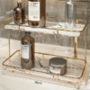 Étagère de Salle de Bain Style Luxe Léger – Rangement 2 Niveaux Élégant et Polyvalent