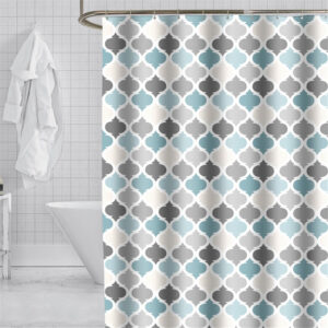 Rideau de Douche Motif Lanternes Colorées – Tissu Polyester Résistant, Plusieurs Tailles