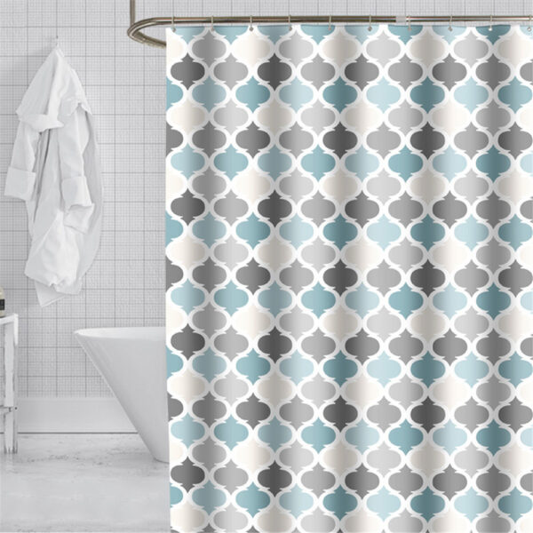 Rideau de Douche Motif Lanternes Colorées – Tissu Polyester Résistant, Plusieurs Tailles
