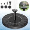 Fontaine Solaire Flottante de Jardin – Jet d’Eau Rond Classique avec 4 Modes de Projection, Pompe Silencieuse Sans Batterie