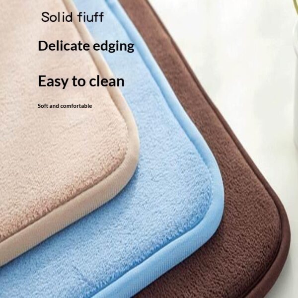 Ensemble de Tapis de Salle de Bain Antidérapants en Polaire Corail – Lot 3 Pièces Doux & Lavable