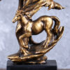 Statue Cheval en Résine Effet Bronze – Sculpture Décorative Style Européen pour Salon