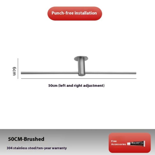 Porte-Serviettes de Salle de Bain en Acier Inoxydable – Fixation Sans Perçage, Style Luxe Léger
