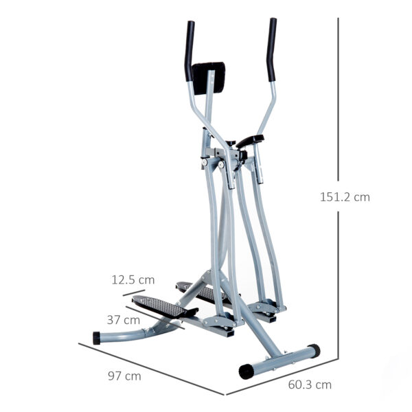 Air Walker Glider – Elliptique d’Intérieur avec Écran LCD pour Entraînement Cardio à Domicile – Gris