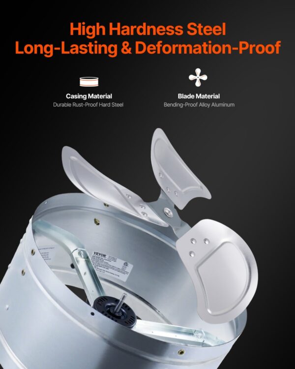 Ventilateur de Pignon pour Grenier 15” – Extracteur d’Air 1300 CFM avec Thermostat Réglable, Grille de Protection – Ventilation Silencieuse pour Maison, Garage & Atelier