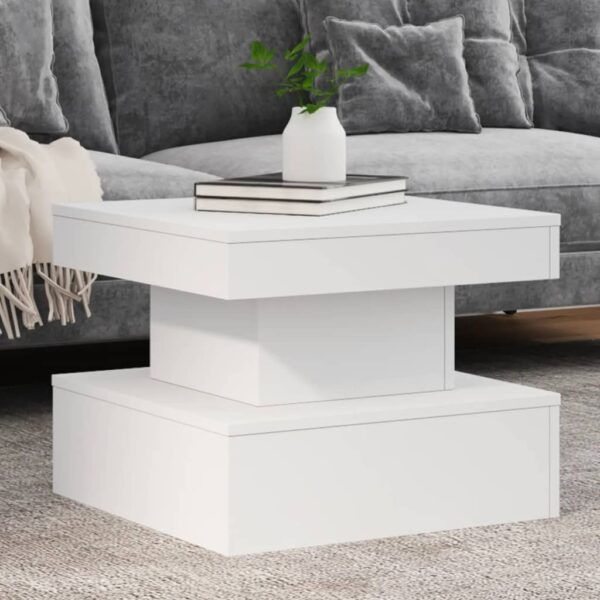 Table Basse Moderne avec Éclairage LED – Design Contemporain, 50×50 ou 90×50 cm