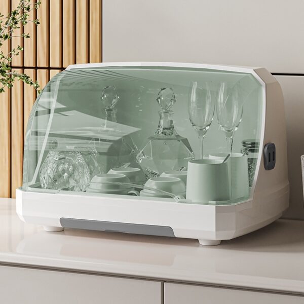 Boîte de Rangement pour Tasses avec Couvercle – Organisateur en Plastique Anti-Poussière 7L