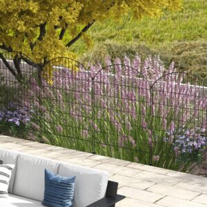 Clôture de Jardin Modulaire en Acier – Lot de 4 Panneaux Protecteurs & Décoratifs
