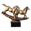 Statue Cheval en Résine Effet Bronze – Sculpture Décorative Style Européen pour Salon