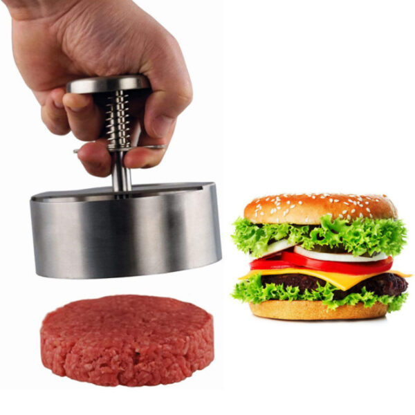 Presse à steak en acier inoxydable – Moule à burger pratique et élégant
