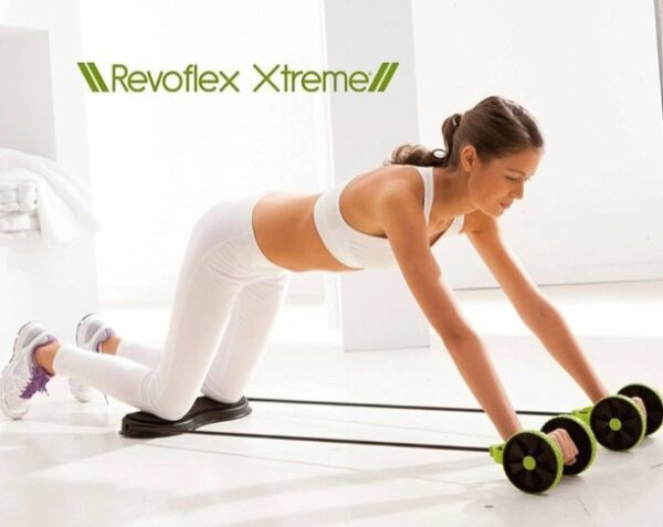 Revoflex Xtreme – Appareil Abdominal à Double Roue pour Entraînement Complet du Corps