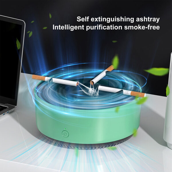 Cendrier Intelligent avec Purificateur d’Air – Élimine la Fumée et les Odeurs de Cigarette