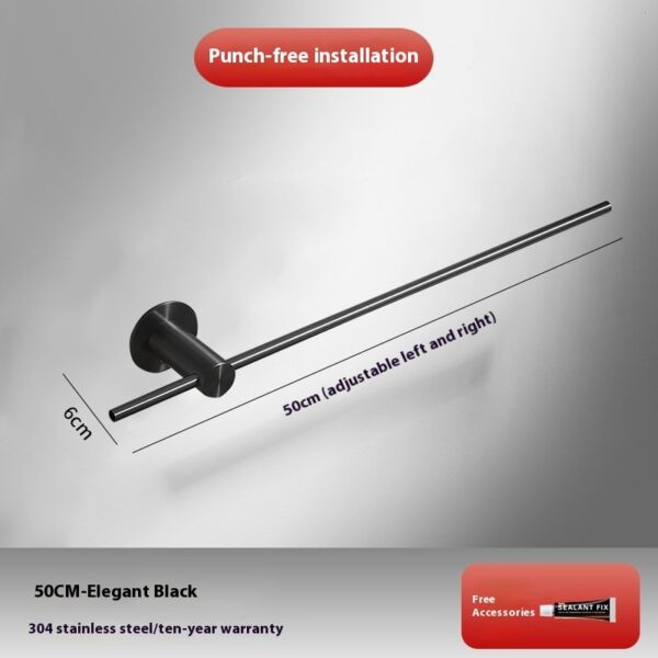 Porte-Serviettes de Salle de Bain en Acier Inoxydable – Fixation Sans Perçage, Style Luxe Léger