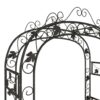Arche de Jardin Noire en Acier 240 cm – Support pour Plantes Grimpantes, Roses & Décoration Extérieure