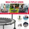 Mini Trampoline de Sport pliable pour exercices d'intérieur et d'entraînement, Rebounder, avec poignée, pour exercices corporels de Fitness intérieur/extérieur