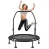 Mini Trampoline de Sport pliable pour exercices d'intérieur et d'entraînement, Rebounder, avec poignée, pour exercices corporels de Fitness intérieur/extérieur
