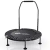 Mini Trampoline de Sport pliable pour exercices d'intérieur et d'entraînement, Rebounder, avec poignée, pour exercices corporels de Fitness intérieur/extérieur