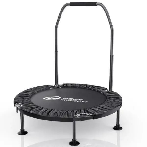 Mini Trampoline de Sport pliable pour exercices d'intérieur et d'entraînement, Rebounder, avec poignée, pour exercices corporels de Fitness intérieur/extérieur