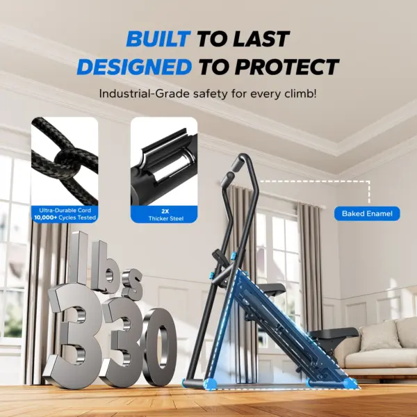 MERACH escalier Stepper nouvelle Version verticale compacte pliante grimpeur d'exercice avec plage de marche étendue guidon et pédales réglables