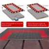 20 pièces/ensemble de dalles de sol de garage noires et rouges 40*40*1.8cm, dalles de sol de garage à emboîtement, dalles de sol de garage pour lavage de voitures, dalles de sol en PVC à emboîtement