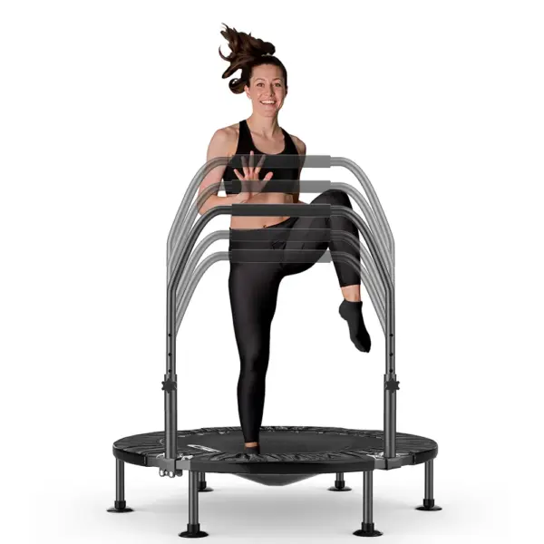 Mini Trampoline de Sport pliable pour exercices d'intérieur et d'entraînement, Rebounder, avec poignée, pour exercices corporels de Fitness intérieur/extérieur