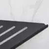 Étagère d'organisation de salle de bain en aluminium noir, 1 à 3 niveaux, étagère d'angle triangulaire, fixation par clou/colle, rangement universel pour les articles de salle de bain