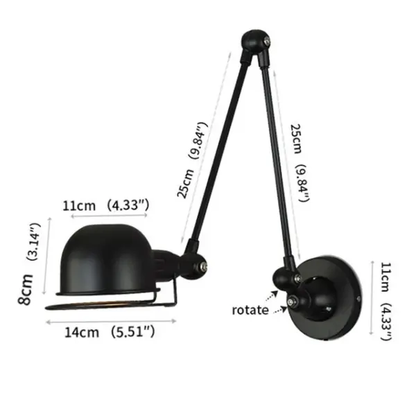 Applique murale rétro réglable à LED, luminaire décoratif d'intérieur, idéal pour un Loft, un Restaurant, un Bar ou une chambre à coucher, idéal pour la lecture decoration maison lampe