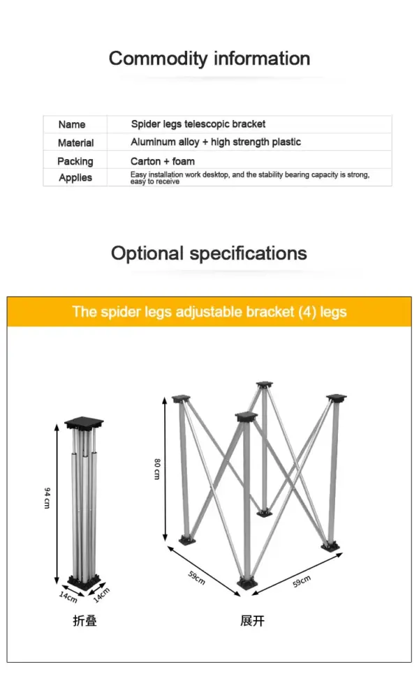 Établi portable en alliage d'aluminium, support rapide télescopique, table pliante multifonctionnelle, 4/6 pieds, appliqué au fonctionnement du verre en ardoise