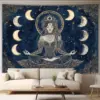 VIKAMA méditation clair de lune fée tapisserie or-encadrement ciel étoilé bohème mur Art salon caractéristique mur chambre décor