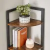 VASAGLE Étagère d'angle à 5 Niveaux, Bibliothèque du Coin, Meuble de Rangement Polyvalent, Porte-Plantes, pour Salon, Chambre, Bureau, Style Industriel