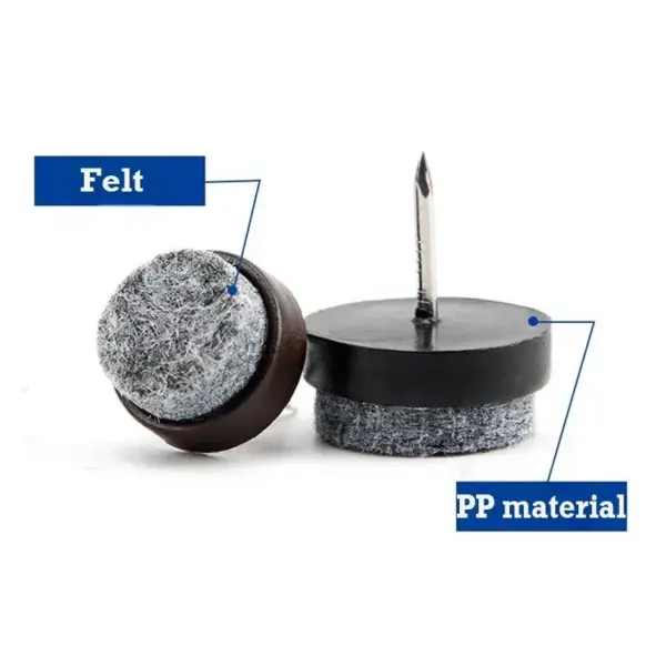 Clous en feutre plastique 14-28mm, 30 pièces, antidérapants, pour chaise, Table, lit, placard, pieds, meubles, protection de sol en bois, quincaillerie pour ongles