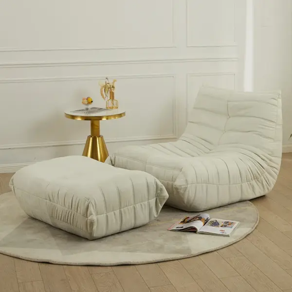 Fauteuil pouf pour adultes, canapé souple pour salon, canapé de sol sans accoudoirs pour coin salon de lecture d'appartement