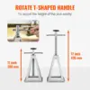 SucceBuy Lot de 4 crics stabilisateurs RV 6000 lb en aluminium – Crics de nivellement réglables pour camping-car et remorque