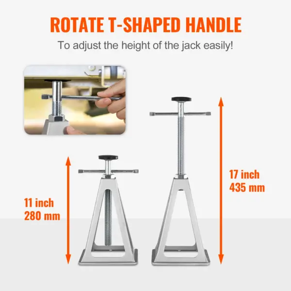 SucceBuy Lot de 4 crics stabilisateurs RV 6000 lb en aluminium – Crics de nivellement réglables pour camping-car et remorque