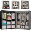 Placard Portable grande maison multicouche économique tissu armoire anti-poussière salle de location placard pour une personne organisateur de vêtements
