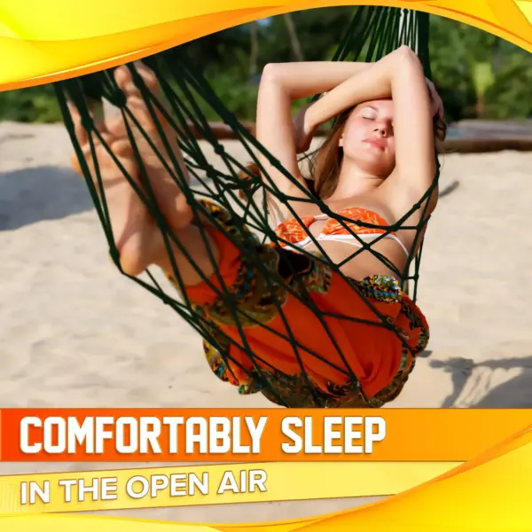 Hamac de camping en nylon, filet portable, sangles d'arbre, simple ou double maille, pour l'extérieur, la randonnée et les voyages
