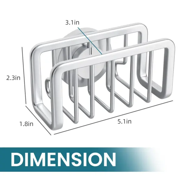 TAILI porte-éponge pour évier de cuisine organisateur avec ventouse caddie d'évier antirouille pour éponges porte-éponge de cuisine amovible