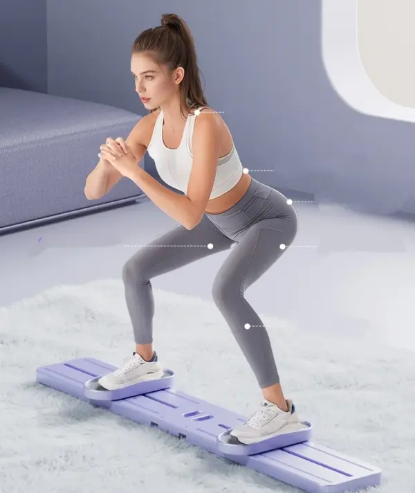 Machine de Ski pliable 3 en 1 avec mains courantes, planeur à genoux pour abducteur de cuisses, pour gymnastique à domicile, entraînement complet du corps, Fitness