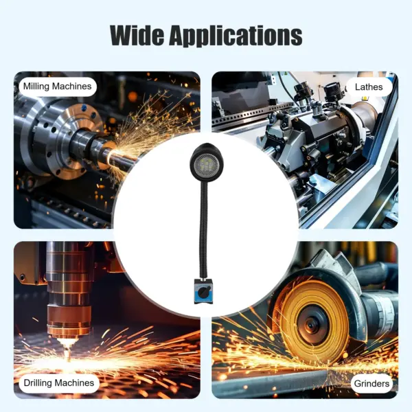 5W Led Machine-outil lumière Machine lampe de travail lumière LED Flexible Base magnétique tour lumière lampe industrielle avec Long tuyau