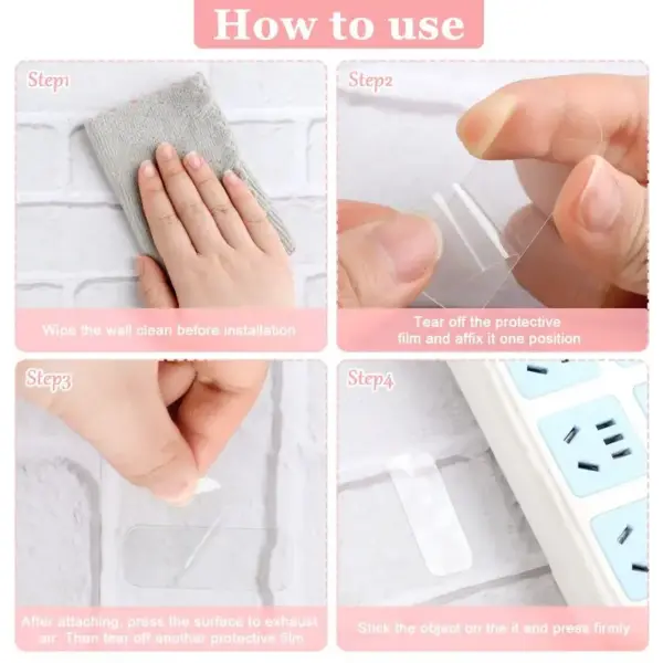 Ruban adhésif Double face Nano réutilisable, autocollants muraux transparents Super résistants, imperméables, largement utilisés, pour montage mural