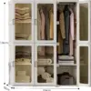 Armoire portable, organiseur de rangement pour chambre à coucher, armoire en plastique avec porte 104 x 136 x 50 cm